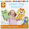 Paper Bag Puppets Kids Art and Craft Activity Multicolor, includes 5 colored bags, 270 stickers and paper shapes, glue stick and easy picture instructions